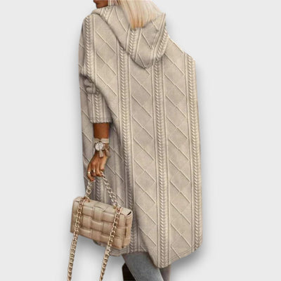 Jovina – Langer Cardigan mit Kapuze