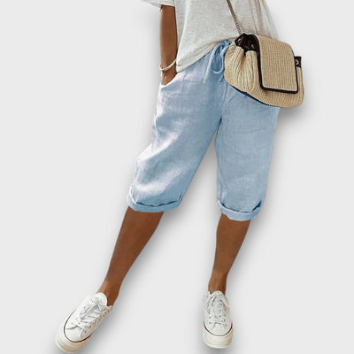 Maren – Luftige Sommer-Bermudas mit Leinenanteil