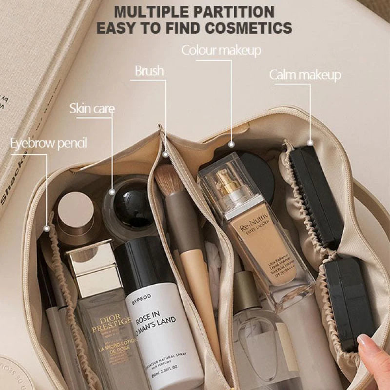 Kosmetiktasche Reise Groß – Eleganter Make-up Organizer für Damen mit Reißverschluss
