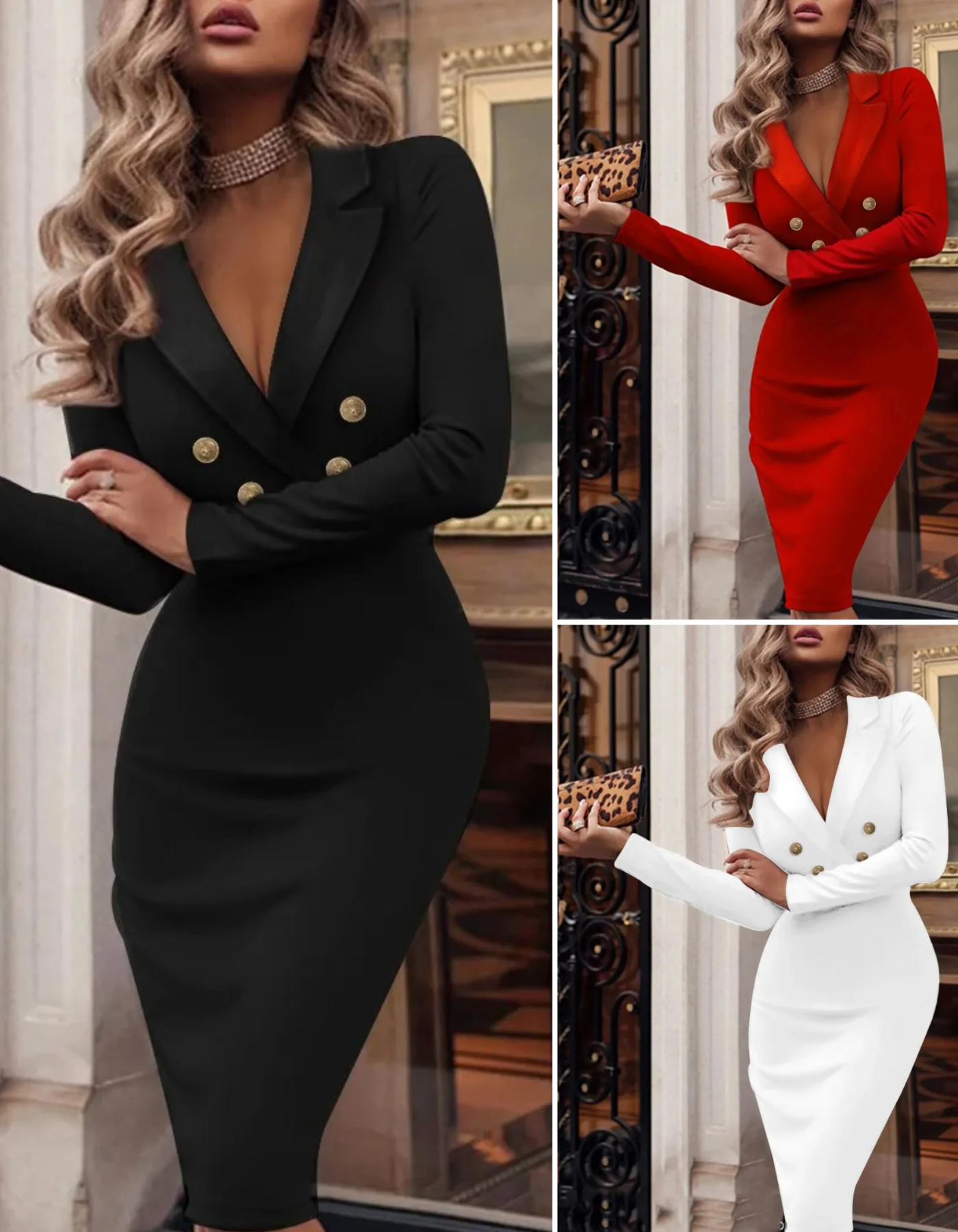 Blair | Langarm Partykleid | Midi