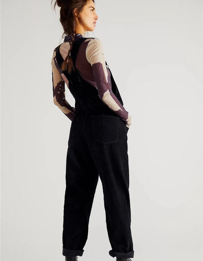 Morgana | Schwarz Latzhose Damen | Lässig