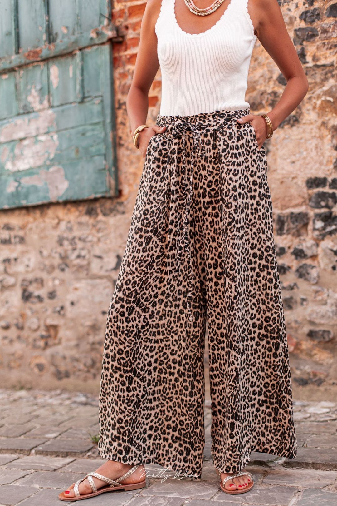 Avelena | Stylische Sommer Hose Im Leoparden Look