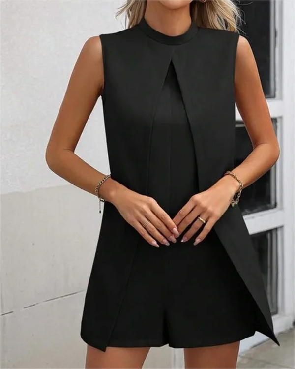 Ärmelloser Jumpsuit | Layering-Optik & Elegante Silhouette | Moderner Chic