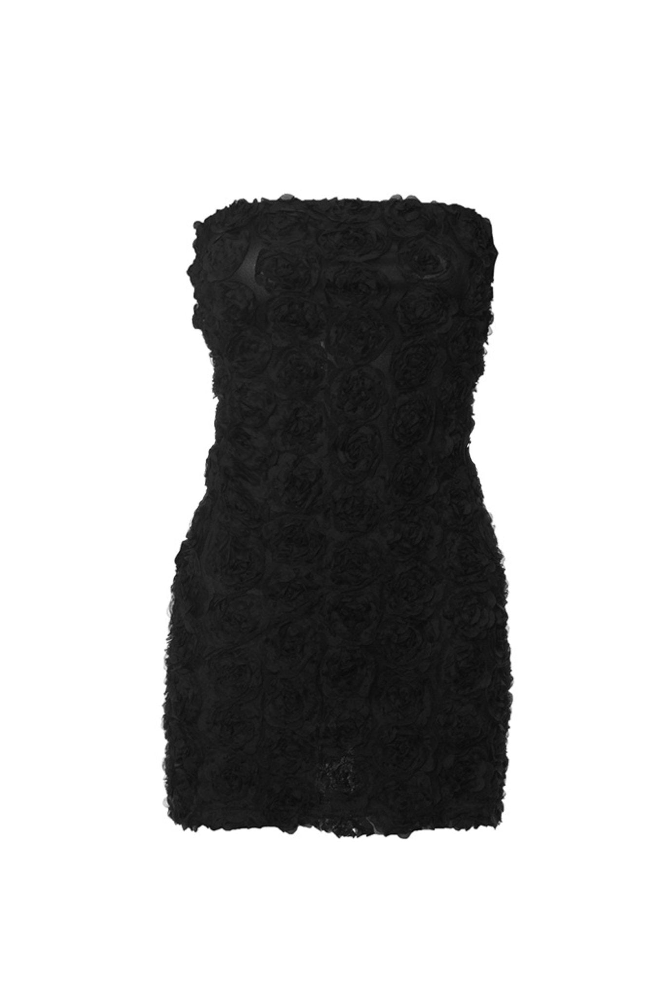 Avelena | Strapless Rosette Mini Dress