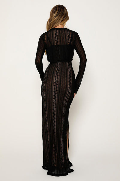 Avelena | V-Neck Lace Set