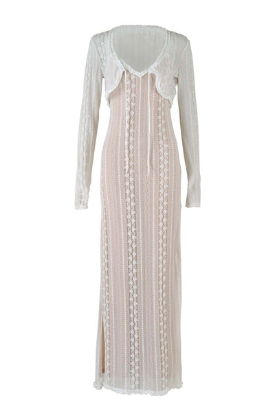 Avelena | V-Neck Lace Set