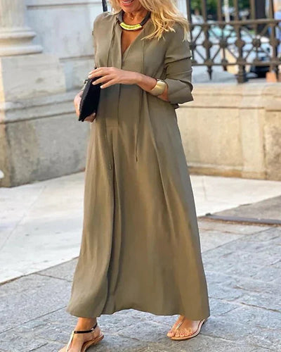 Avelena | Stylisches Langarmiges Kleid für Den Herbst