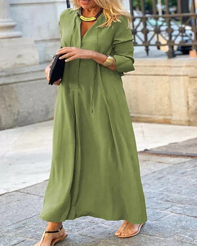 Avelena | Stylisches Langarmiges Kleid für Den Herbst