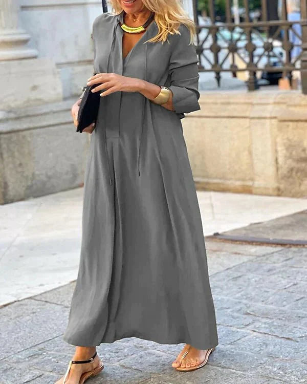 Avelena | Stylisches Langarmiges Kleid für Den Herbst