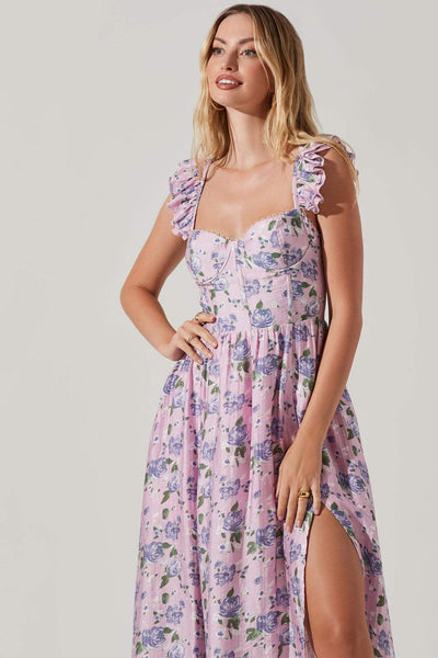Avelena | Midi-Korsettkleid mit Schlitz