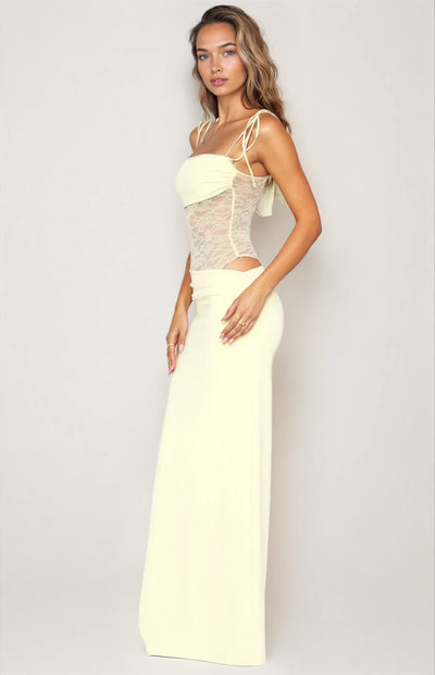 Ella – Satiniertes Midikleid