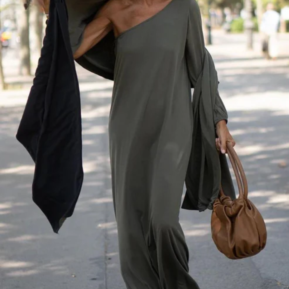 Asymmetrisches Maxikleid | Elegante Schlichtheit | Moderner Look