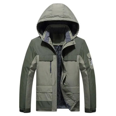 Avelena | Herren Parka Military Green Windbreaker