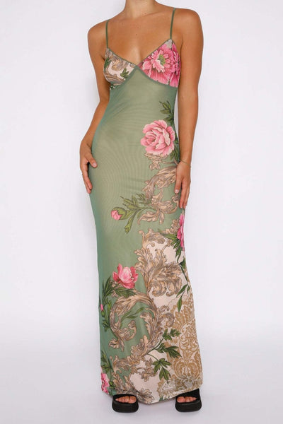 Avelena | Figurbetontes Slip-Maxikleid