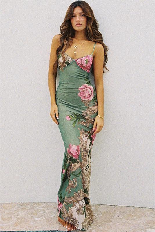 Avelena | Figurbetontes Slip-Maxikleid