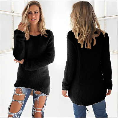 Avelena | Lässiger Langarm-Pullover mit O-Ausschnitt