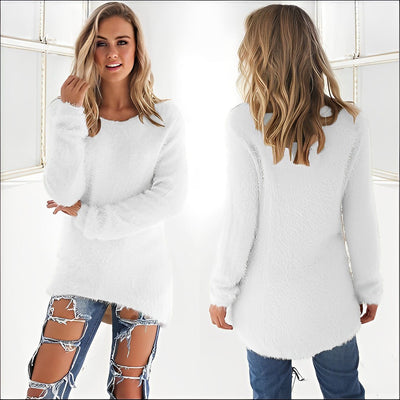 Avelena | Lässiger Langarm-Pullover mit O-Ausschnitt