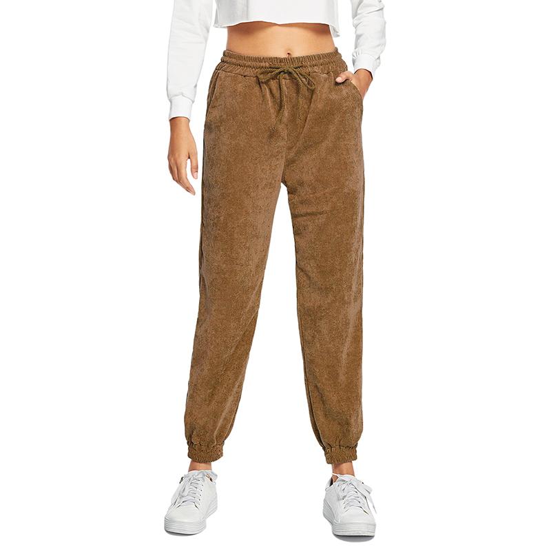 Avelena | Cord-Haremshose mit Hoher Taille und Kordelzug
