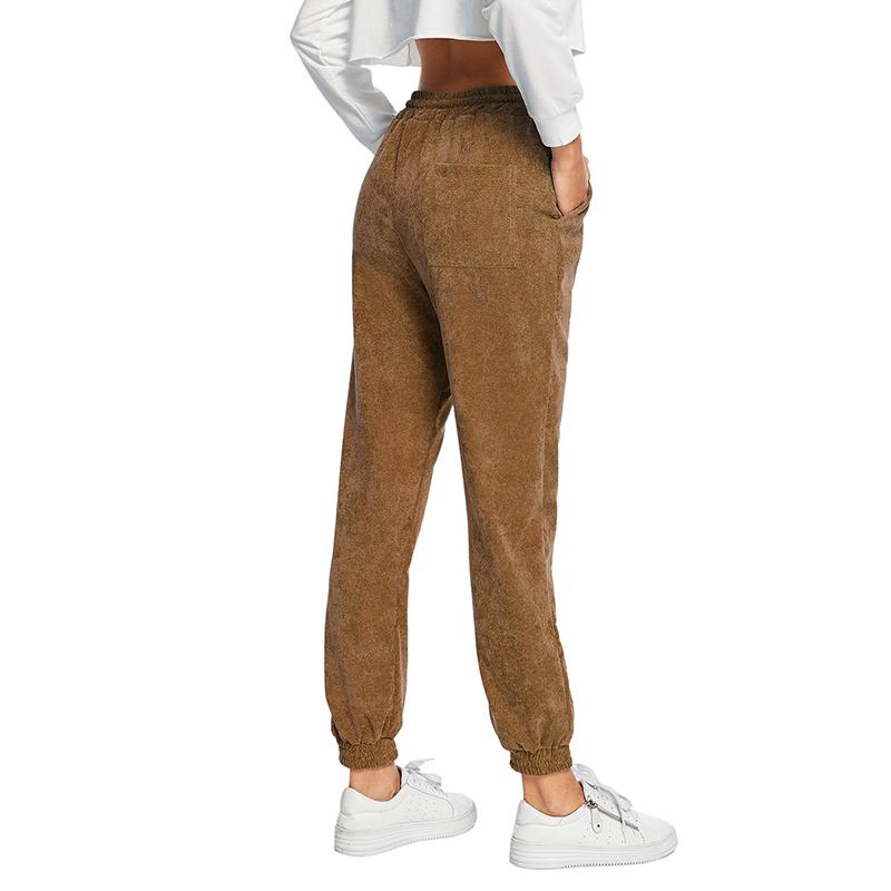 Avelena | Cord-Haremshose mit Hoher Taille und Kordelzug