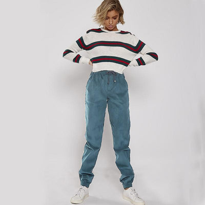 Avelena | Cord-Haremshose mit Hoher Taille und Kordelzug