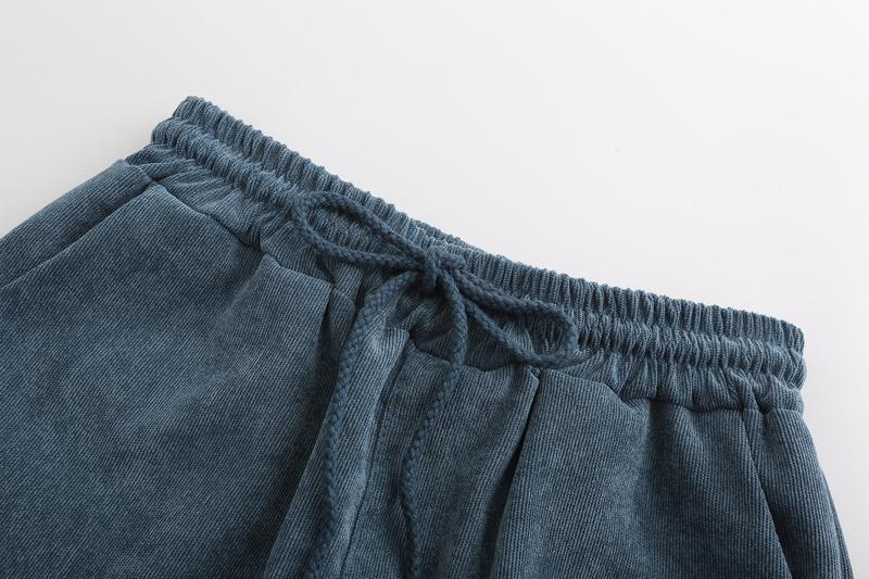 Avelena | Cord-Haremshose mit Hoher Taille und Kordelzug