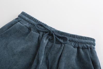 Avelena | Cord-Haremshose mit Hoher Taille und Kordelzug