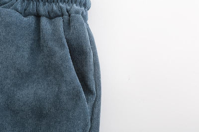 Avelena | Cord-Haremshose mit Hoher Taille und Kordelzug