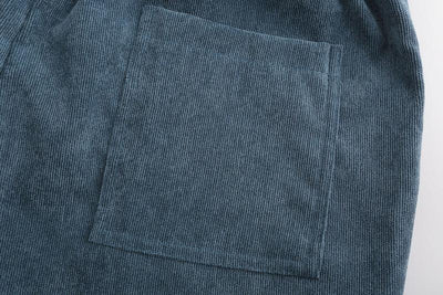 Avelena | Cord-Haremshose mit Hoher Taille und Kordelzug