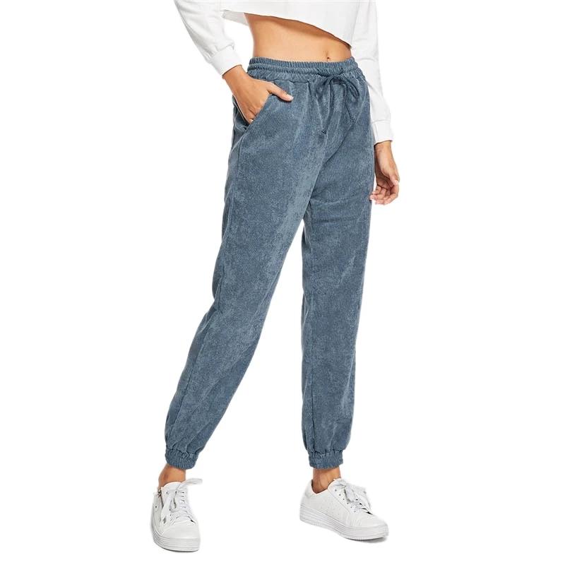 Avelena | Cord-Haremshose mit Hoher Taille und Kordelzug