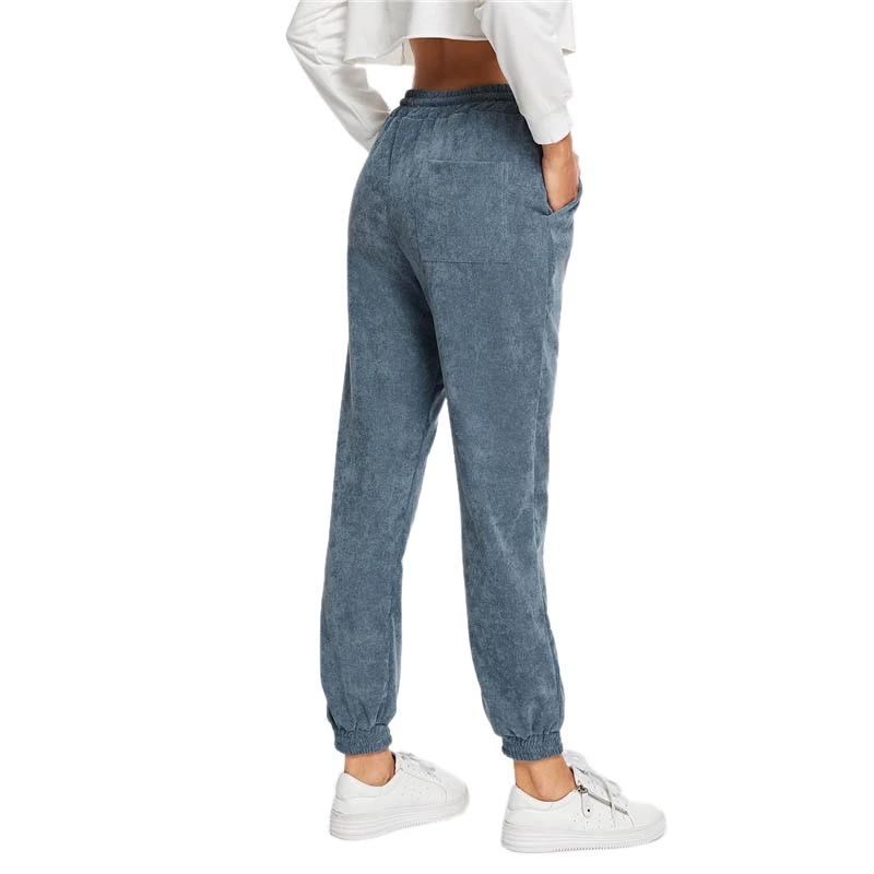 Avelena | Cord-Haremshose mit Hoher Taille und Kordelzug