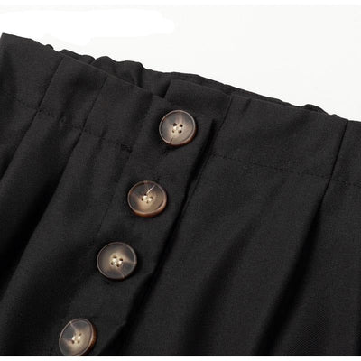 Avelena | Lässige, Lockere Hose mit Hoher Taille