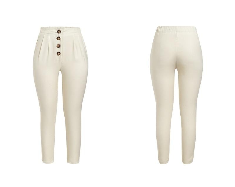 Avelena | Lässige, Lockere Hose mit Hoher Taille