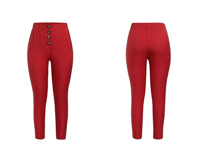 Avelena | Lässige, Lockere Hose mit Hoher Taille