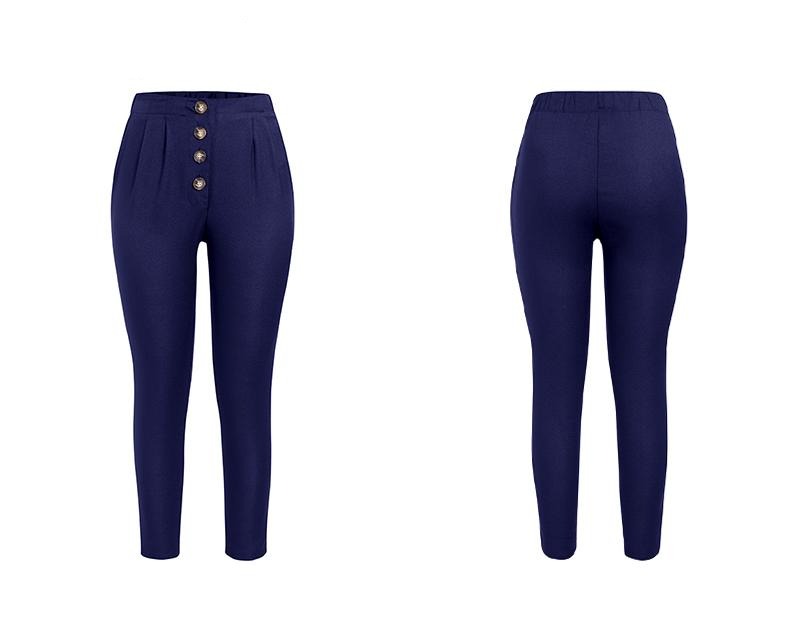 Avelena | Lässige, Lockere Hose mit Hoher Taille
