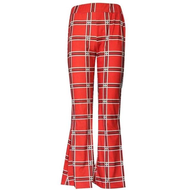 Avelena | Vintage Karierte Hose mit Glockenboden