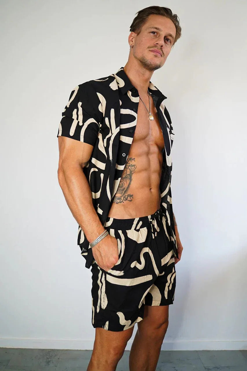 Ruyba - Set York für Herren mit kurzen Ärmeln Atmungsaktiver lässiger Schnitt