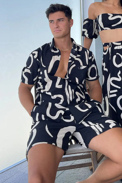 Ruyba - Set York für Herren mit kurzen Ärmeln Atmungsaktiver lässiger Schnitt