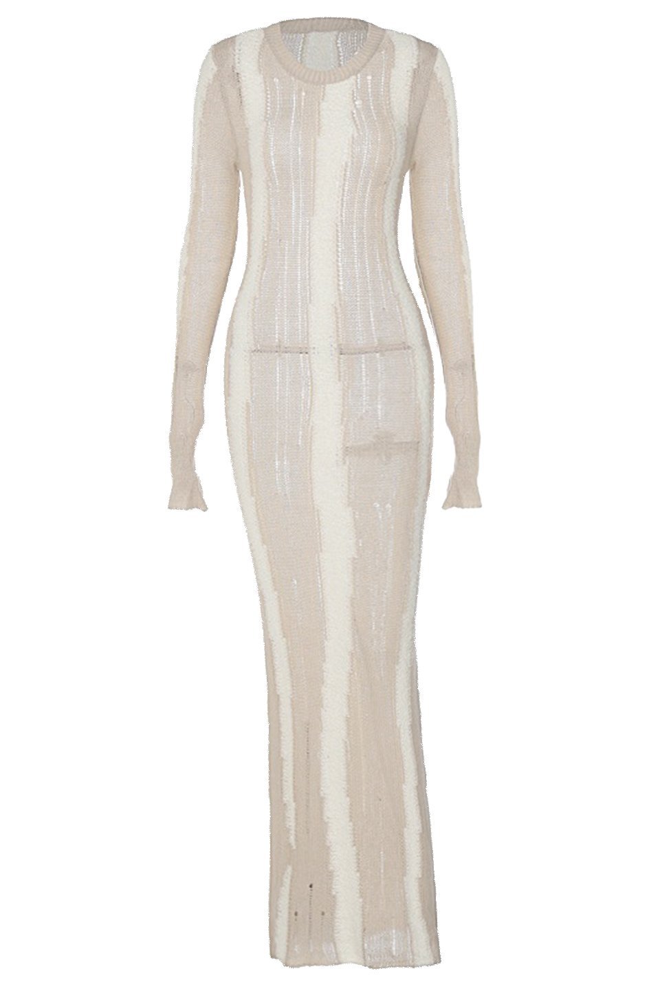 Avelena | Spleißendes Maxikleid aus Strukturiertem Strick