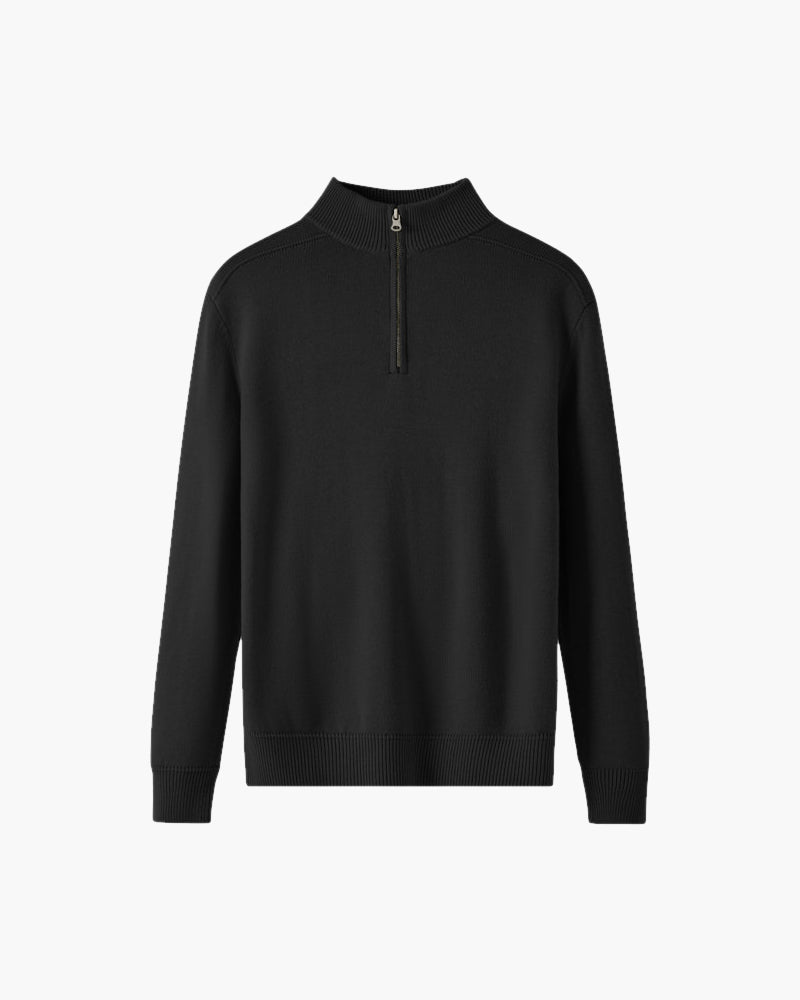 Weston | Half Zip Stehkragen Herrenpullover aus Merinowolle