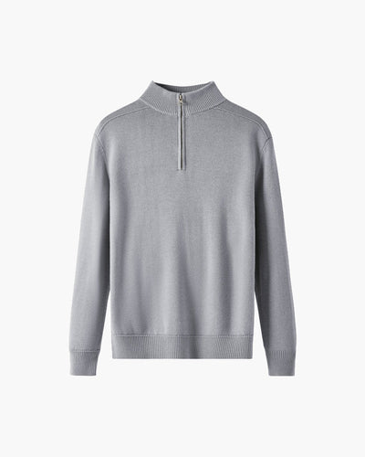 Weston | Half Zip Stehkragen Herrenpullover aus Merinowolle