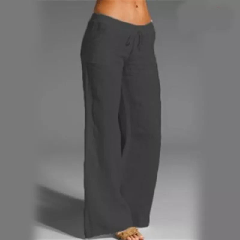 Eluna – Hochwertige Leinenhose mit weitem Bein