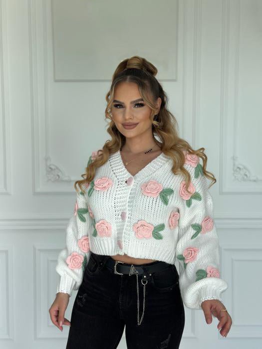 Avelena | Rose Strickpullover Cardigan