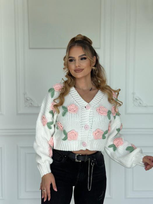 Avelena | Rose Strickpullover Cardigan