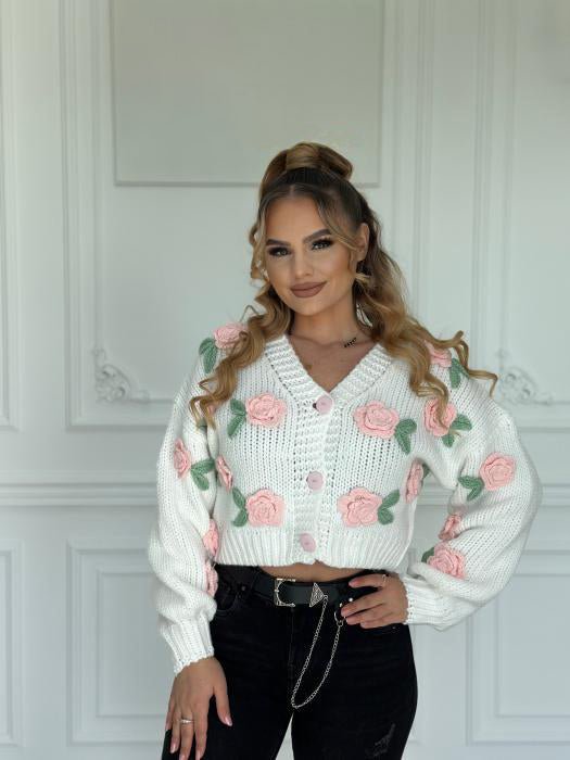 Avelena | Rose Strickpullover Cardigan