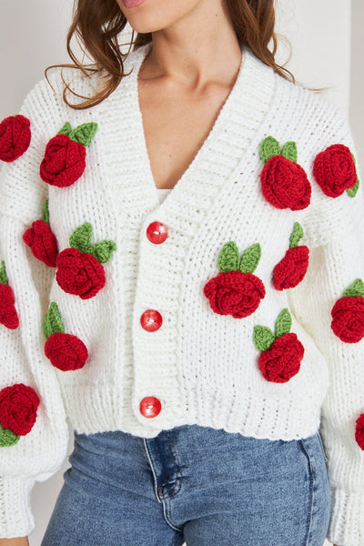 Avelena | Rose Strickpullover Cardigan