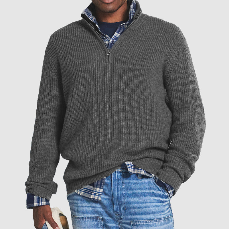 Avelena | Pullover mit Viertel-Reißverschluss