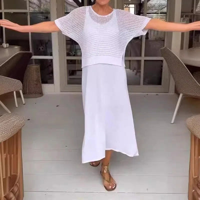 Elegantes Set mit Mesh-Top für Damen - Elariona