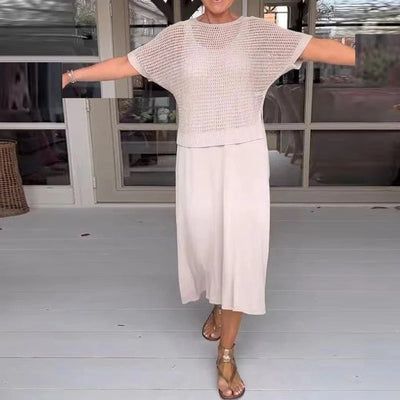 Elegantes Set mit Mesh-Top für Damen - Elariona