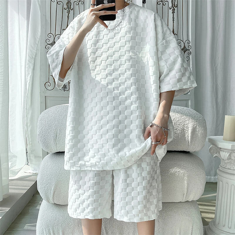 Curatus - Herren Set: Urbanes Zweiteiliges T-Shirt & Shorts für Männer