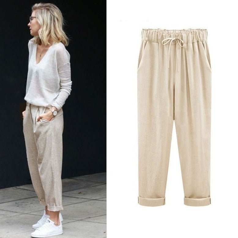 Avelena | Lässige Baumwoll-Leinen-Hose